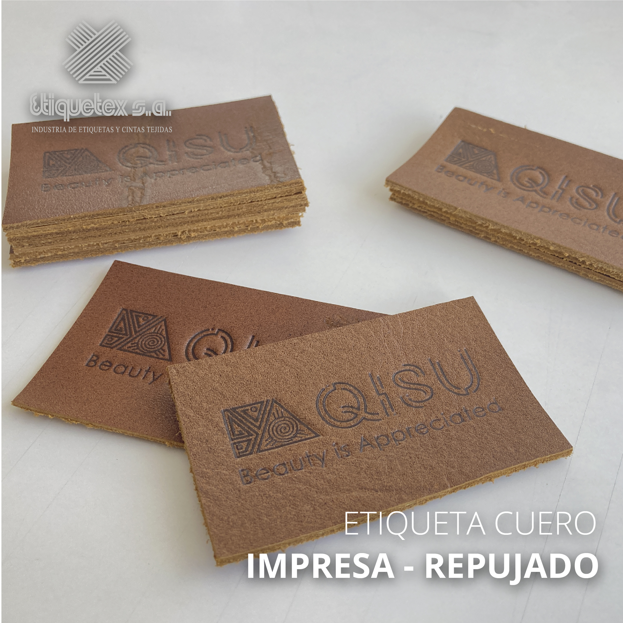 Nexprint - ✨Etiquetas de Cuero✨ (Personalizadas) . El cuero es conocido  como un material noble y de alta calidad que realza el producto donde sea  colocado; Son muy versátiles y dan a